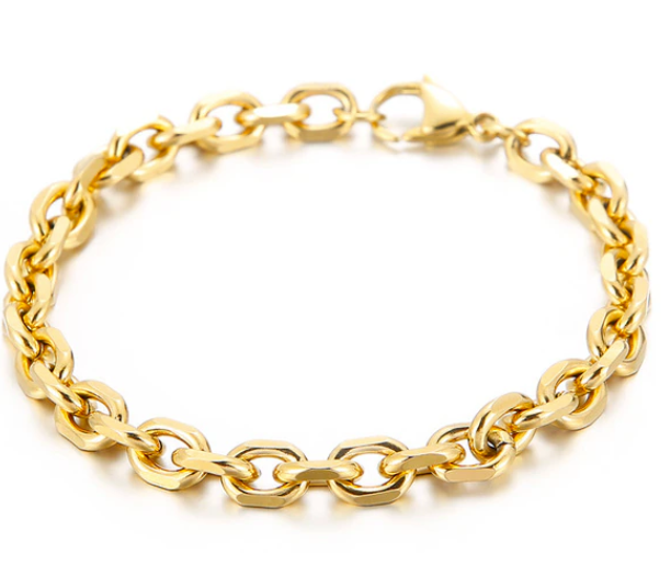Cuban Curb Chain Steel Mens Bracelet