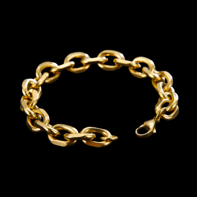 Cuban Curb Chain Steel Mens Bracelet