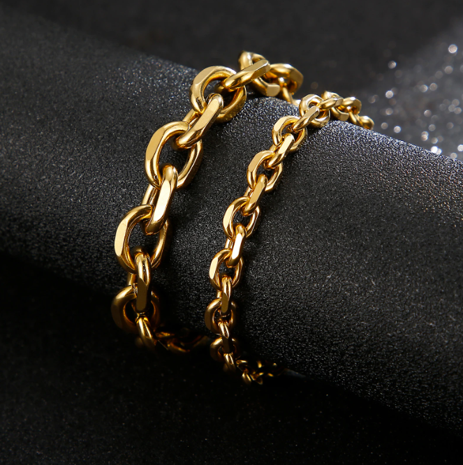 Cuban Curb Chain Steel Mens Bracelet