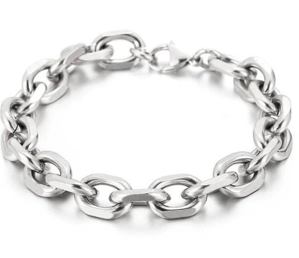 Cuban Curb Chain Steel Mens Bracelet