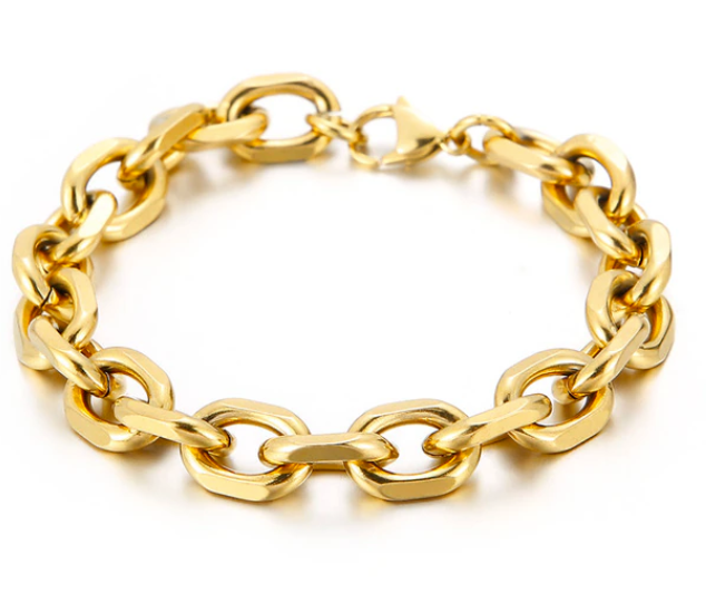 Cuban Curb Chain Steel Mens Bracelet