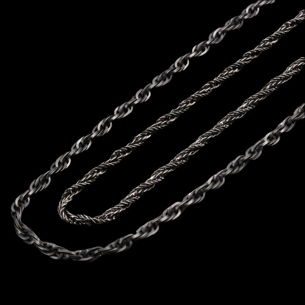 Black Link Twist Chain Necklace