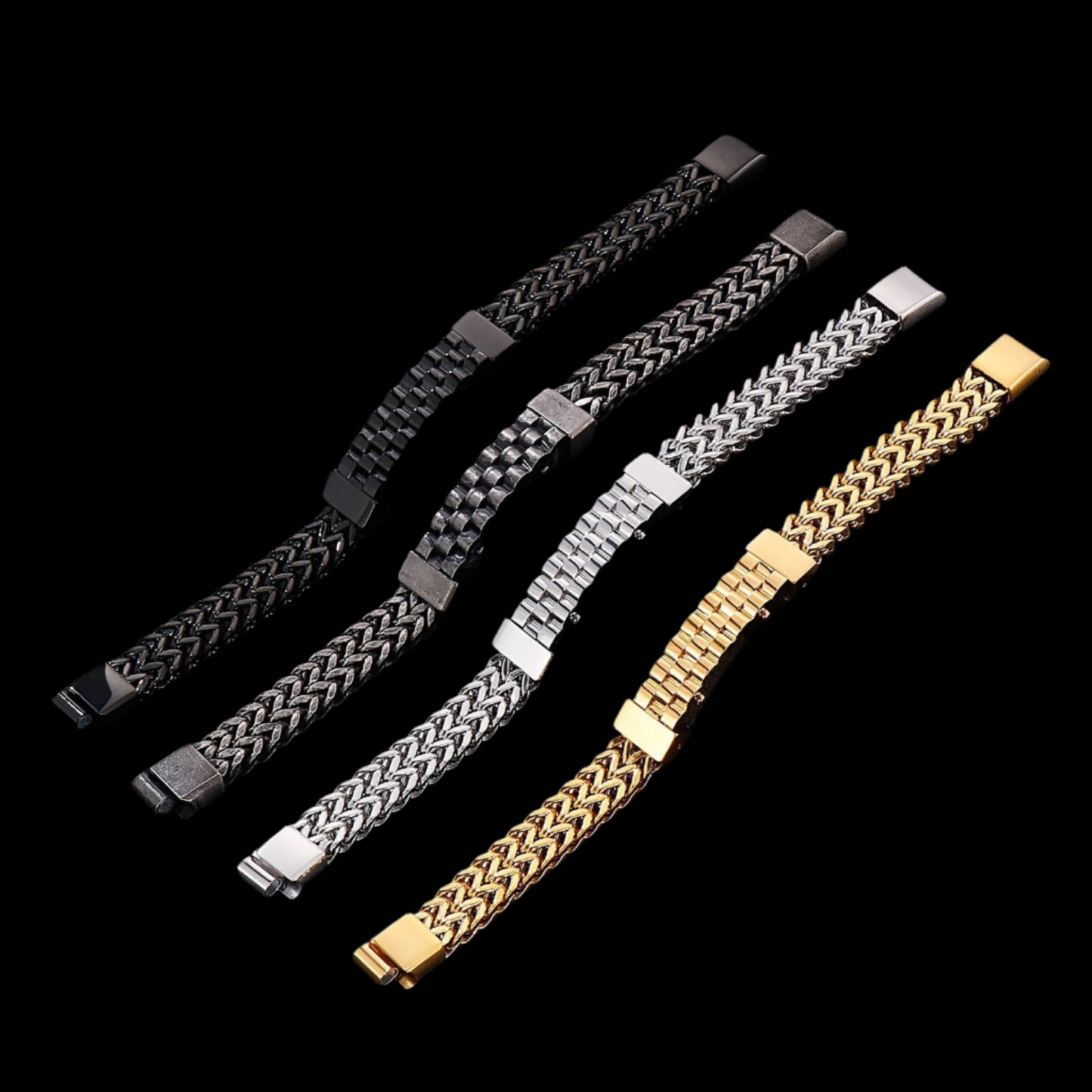 Bold Bar Watch Chain Mens Bracelet