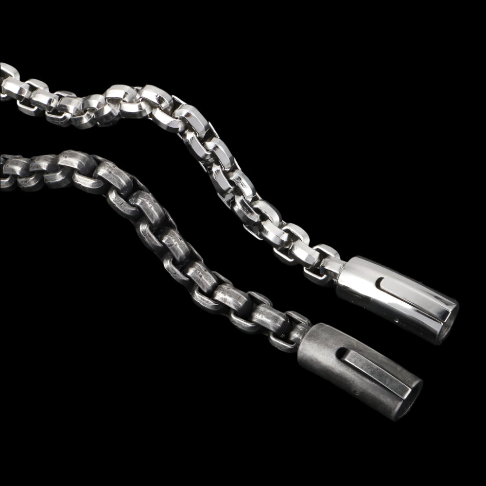 Brushed Steel Rollo Chain Bracelet