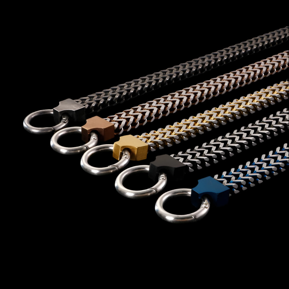 Colorblock Steel Strand Ring Bracelet
