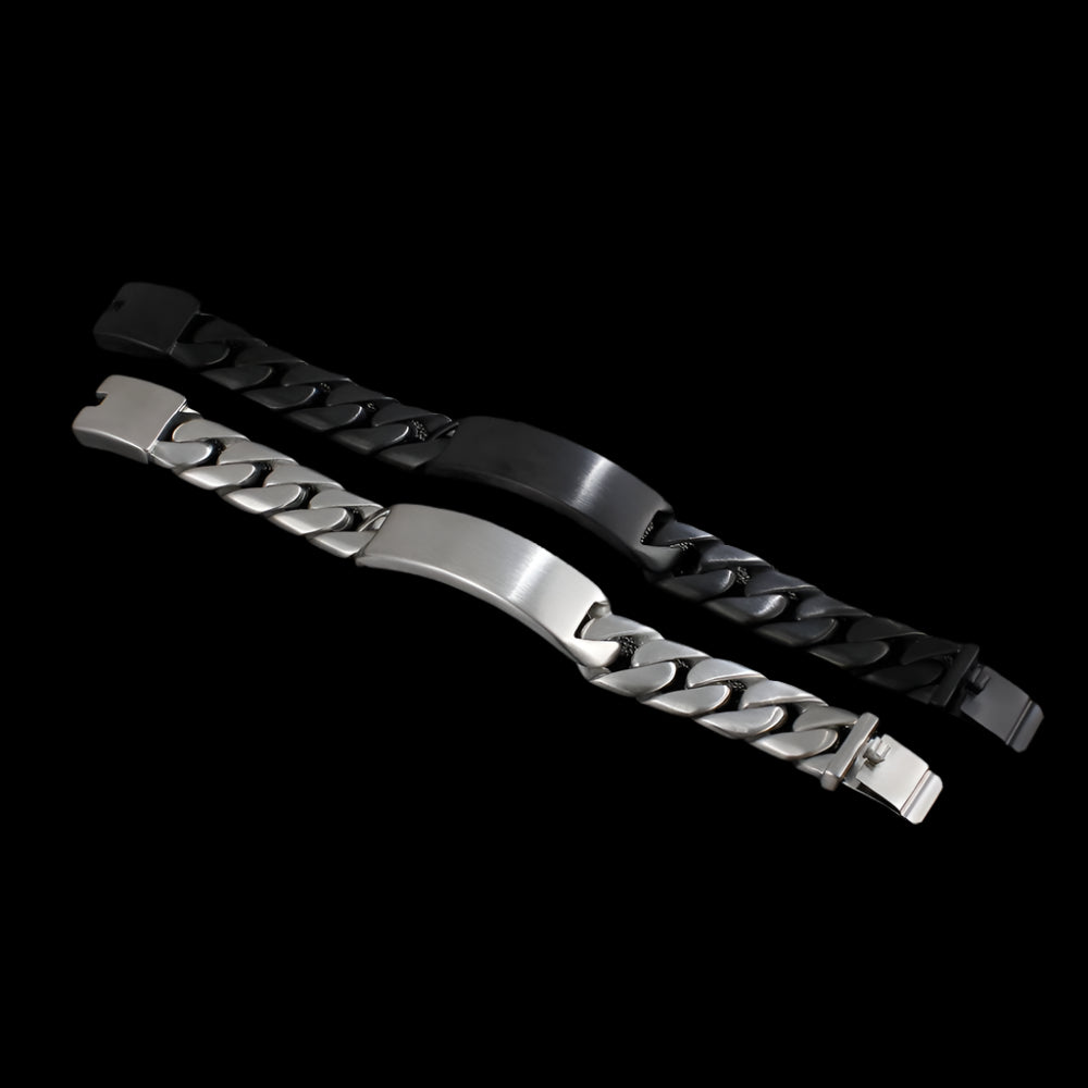 Cuban Link Engravable Bar Bracelet