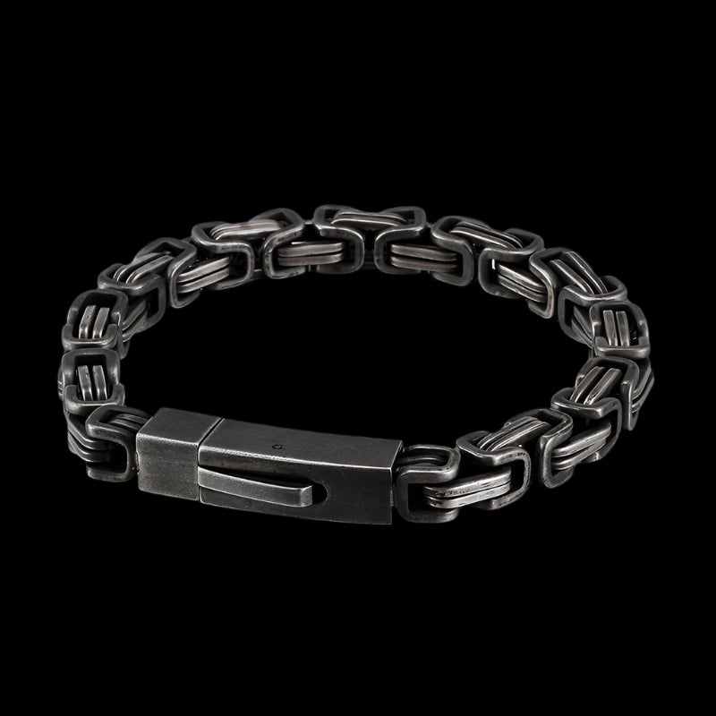 Gunmetal Byzantine Chain Bracelet