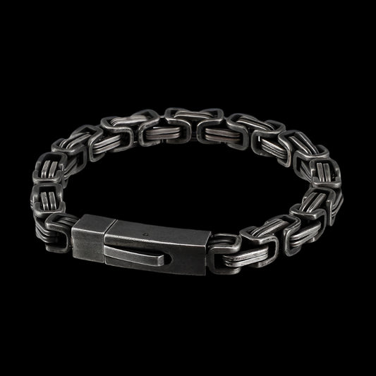 Gunmetal Byzantine Chain Bracelet