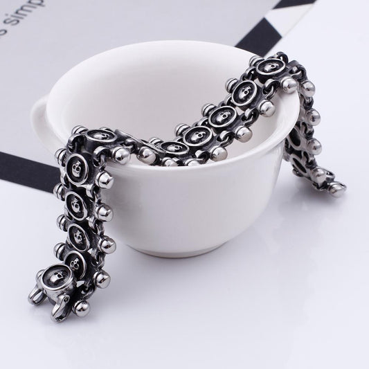 Black Skull Seal Spine Vertebrae Bracelet