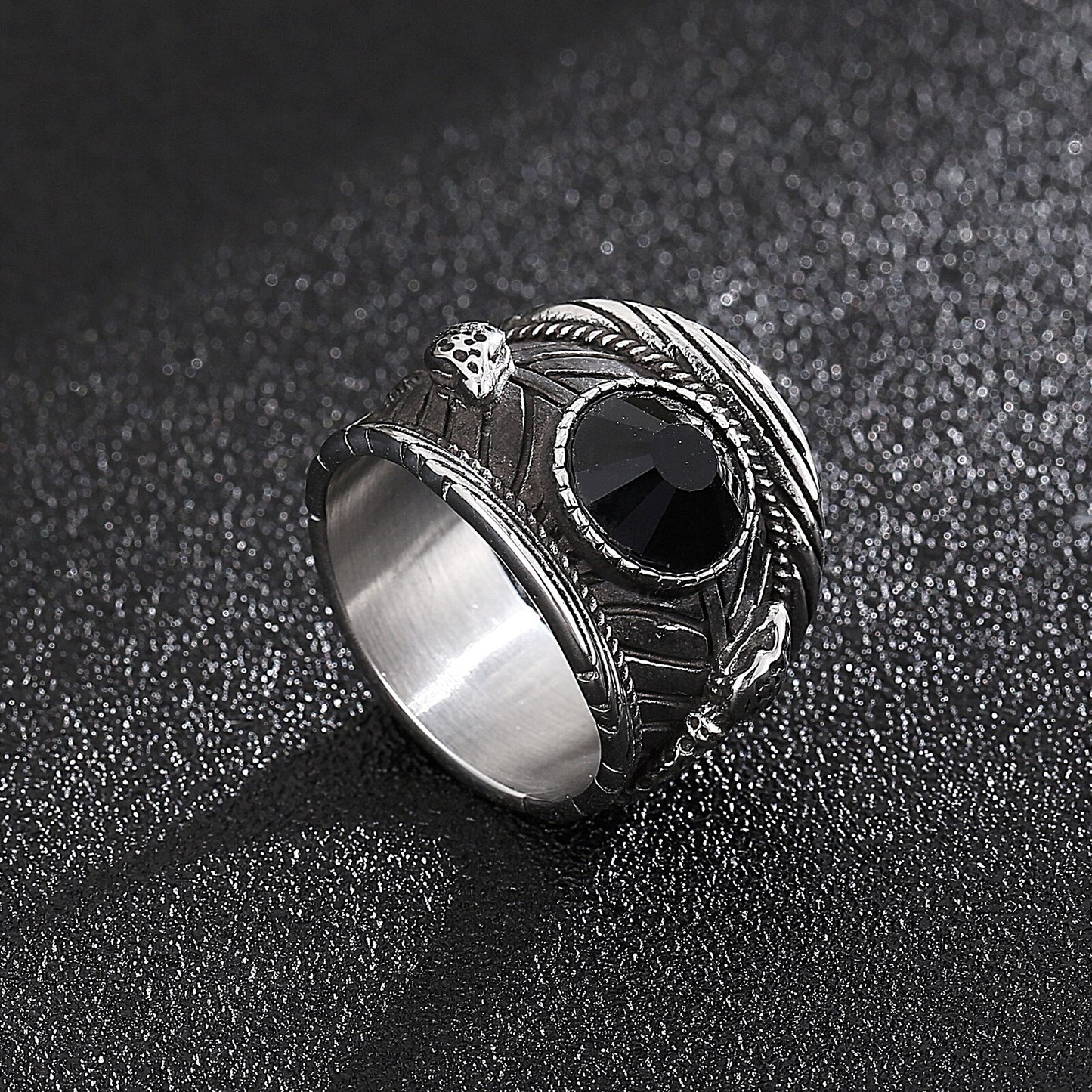 Ravensbeak Black Crystal Ring