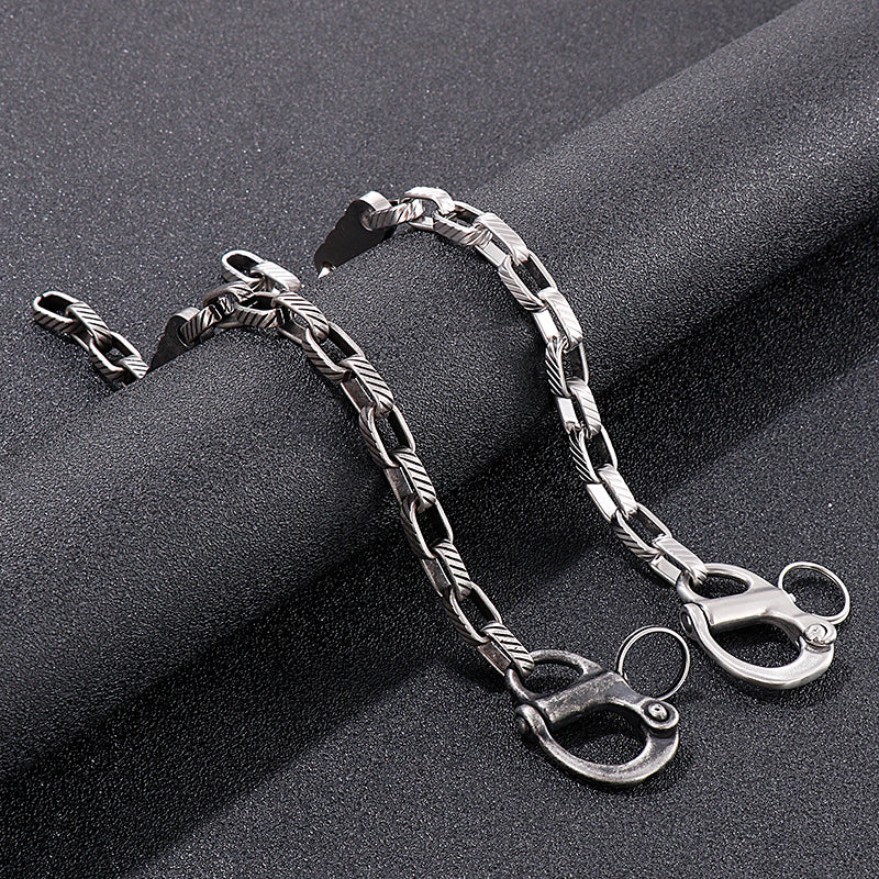 Grenade Clasp Military-Finish Bracelet