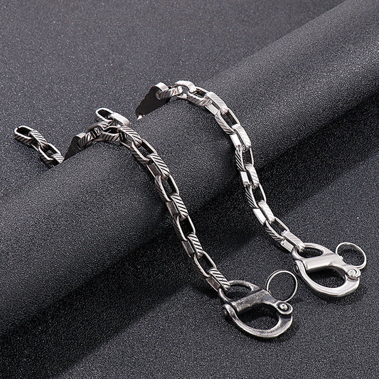 Gunmetal Grenade Clasp Bracelet