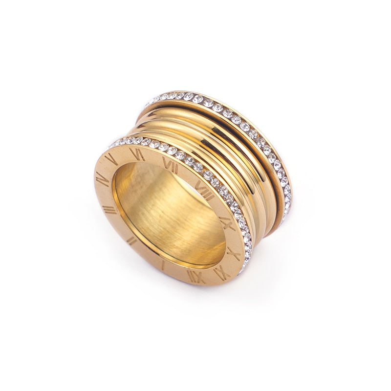 Timekeeper's Roman Numeral Statement Ring