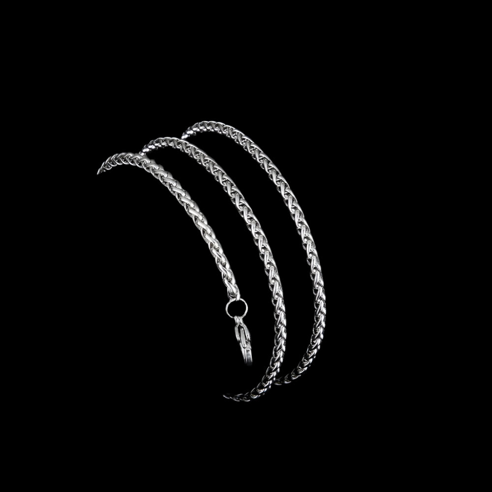 Braided Wheat Sheaf Link Chain Necklace