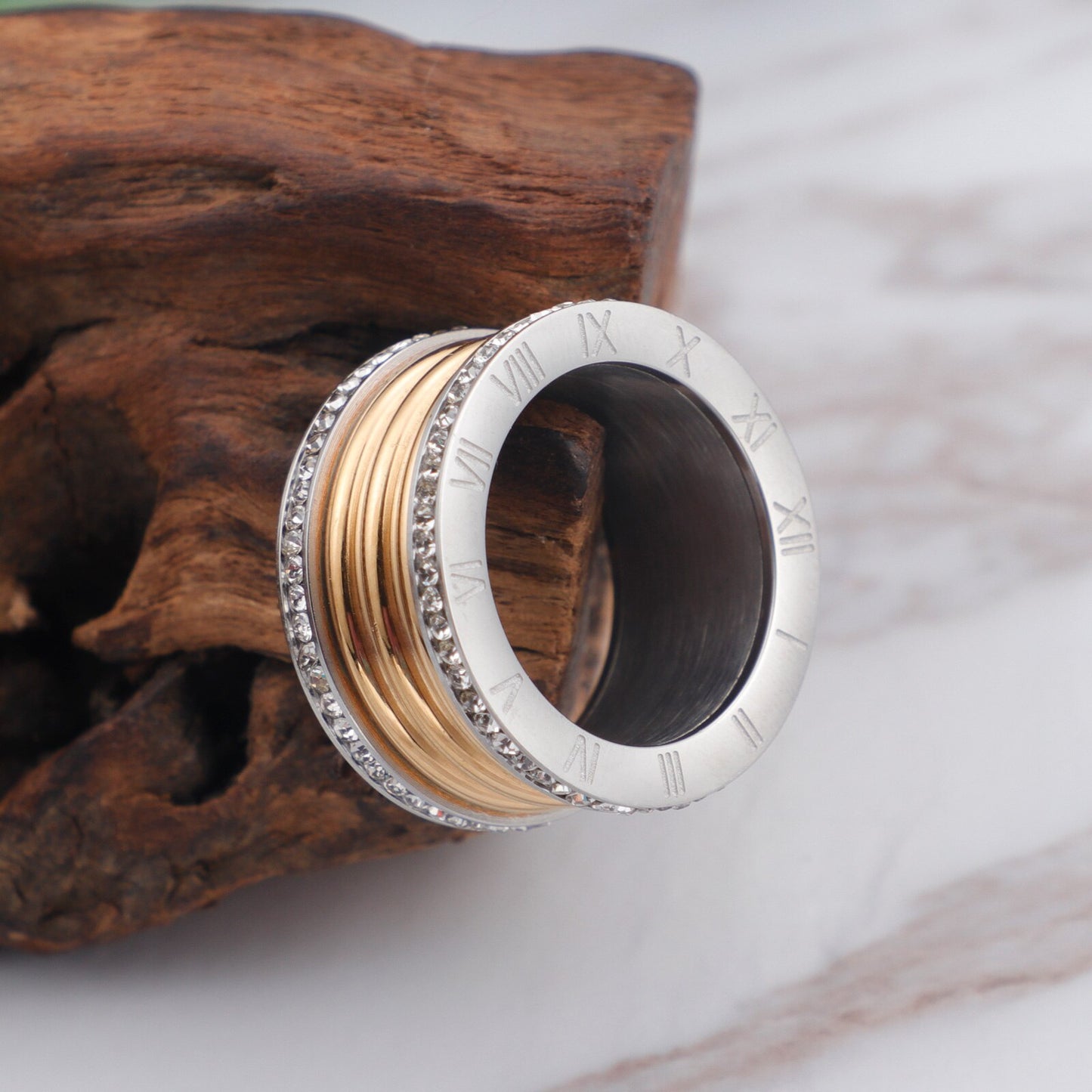 Timekeeper's Roman Numeral Statement Ring