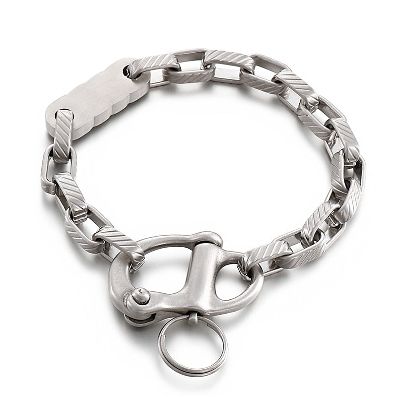 Grenade Clasp Military-Finish Bracelet