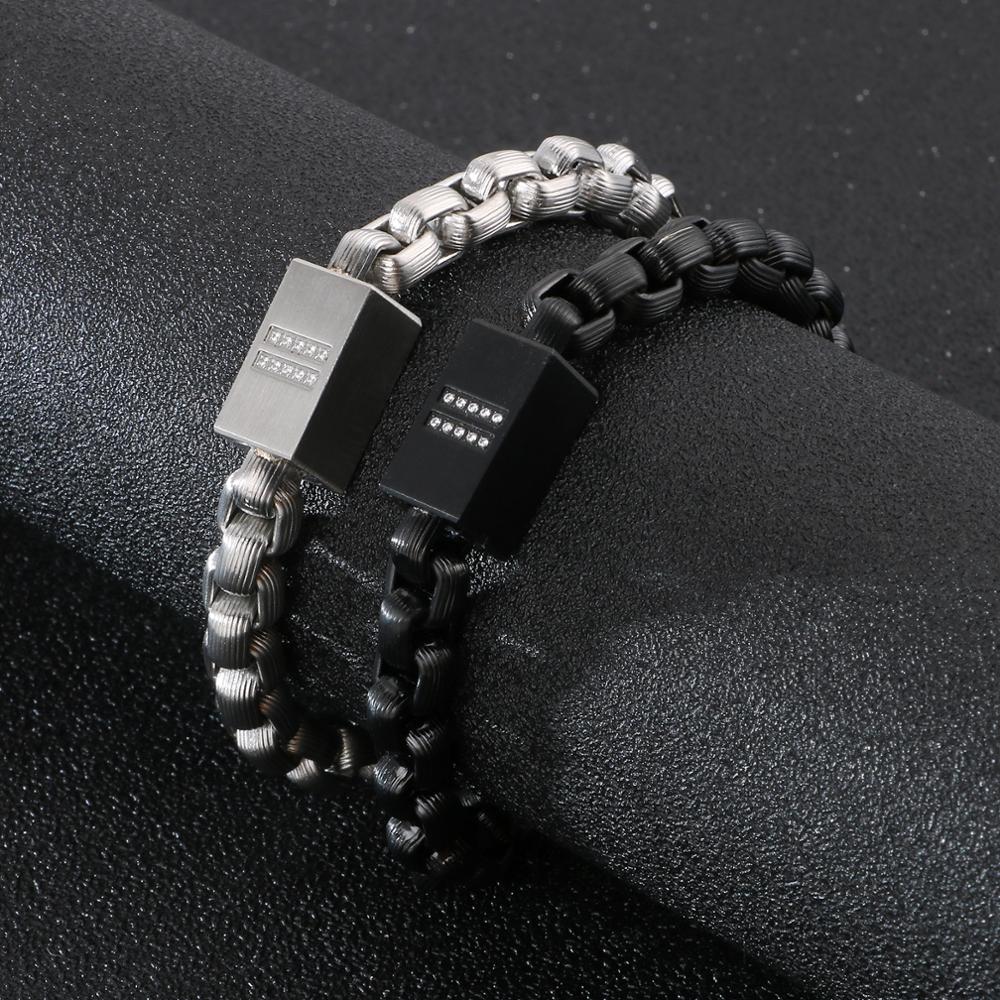 Retro Roll Chain Beaded Hip Hop Mens Bracelet