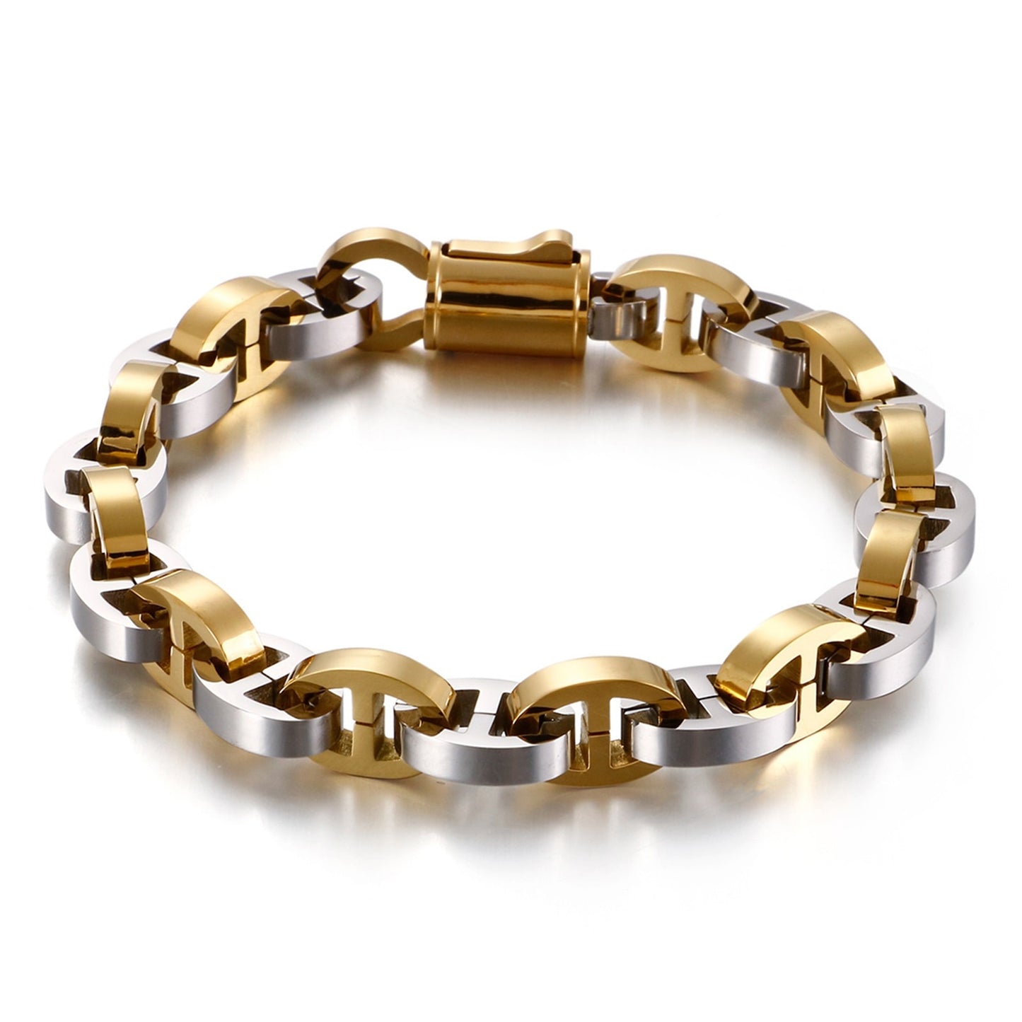 Modern Tab Link Chain Bracelet