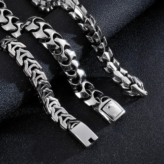 Industrial Link Steel Bracelet