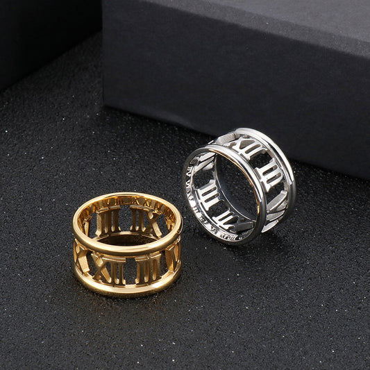 Roman Numerals Statement Ring
