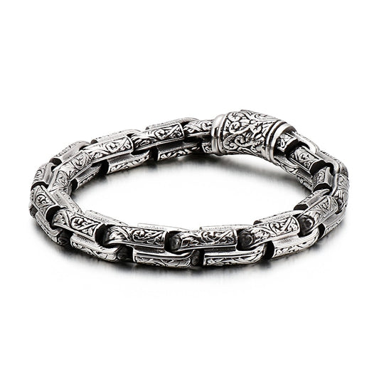 Knight's Armor Mens Steel Link Bracelet