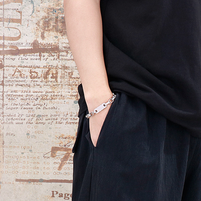 Grenade Clasp Military-Finish Bracelet