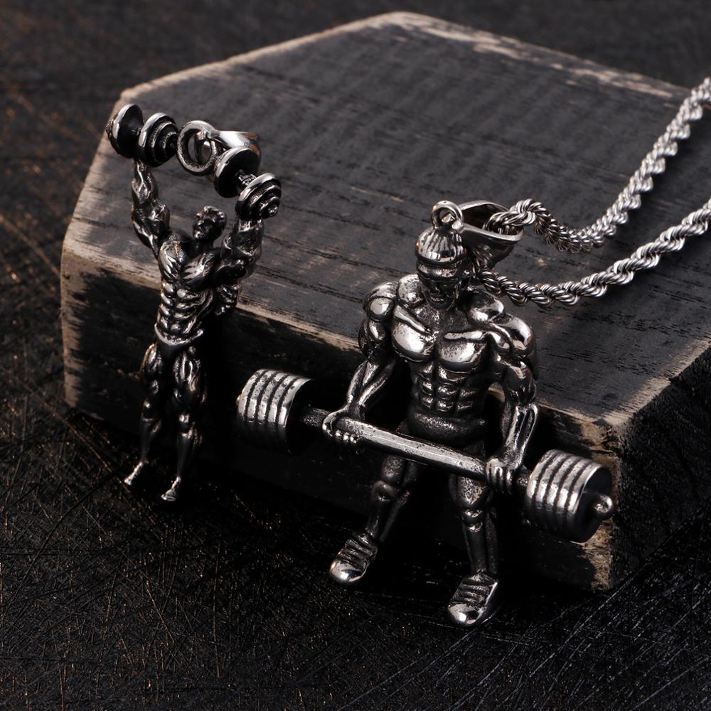 Bodybuilder Pendant Necklace (Bodybuilding Jewelry)