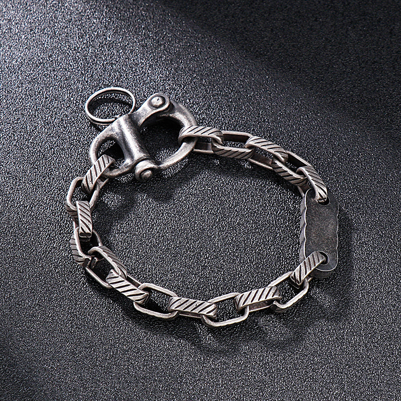 Grenade Clasp Military-Finish Bracelet
