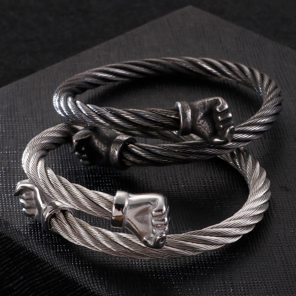 Closed Fists Bangle Bracelet