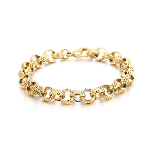 Round Link Mens Bracelet
