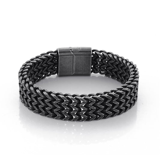 Triple Strand Mens Chain Bracelet