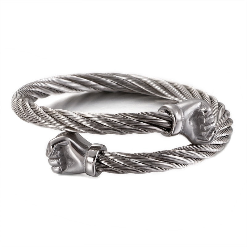 Closed Fists Bangle Bracelet