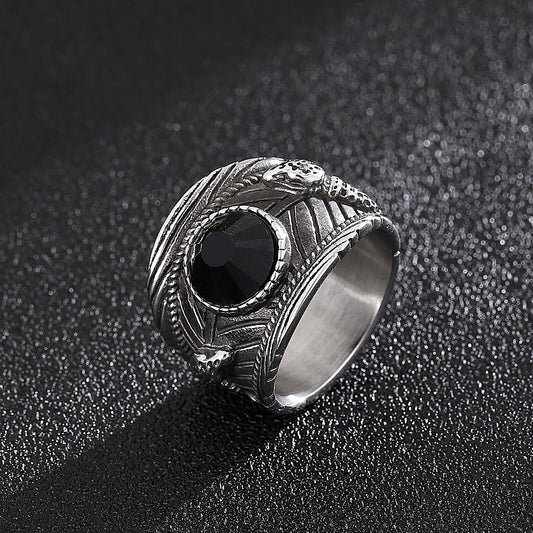 Ravensbeak Black Crystal Ring