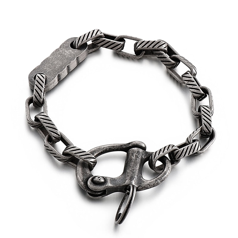 Grenade Clasp Military-Finish Bracelet