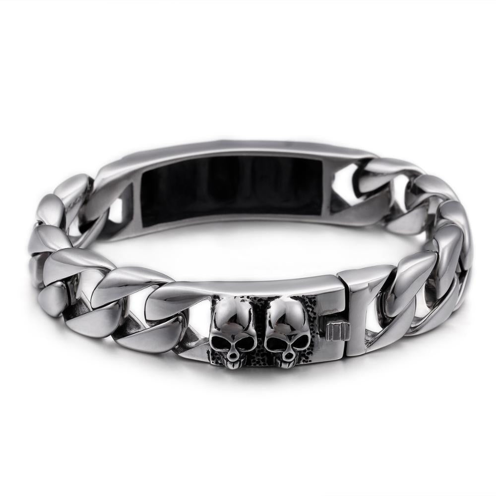 Carry The Dead Steel Cuban Chain Bracelet