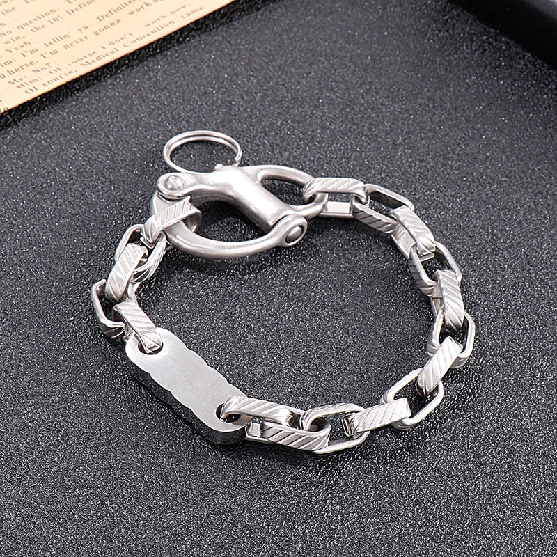 Grenade Clasp Military-Finish Bracelet