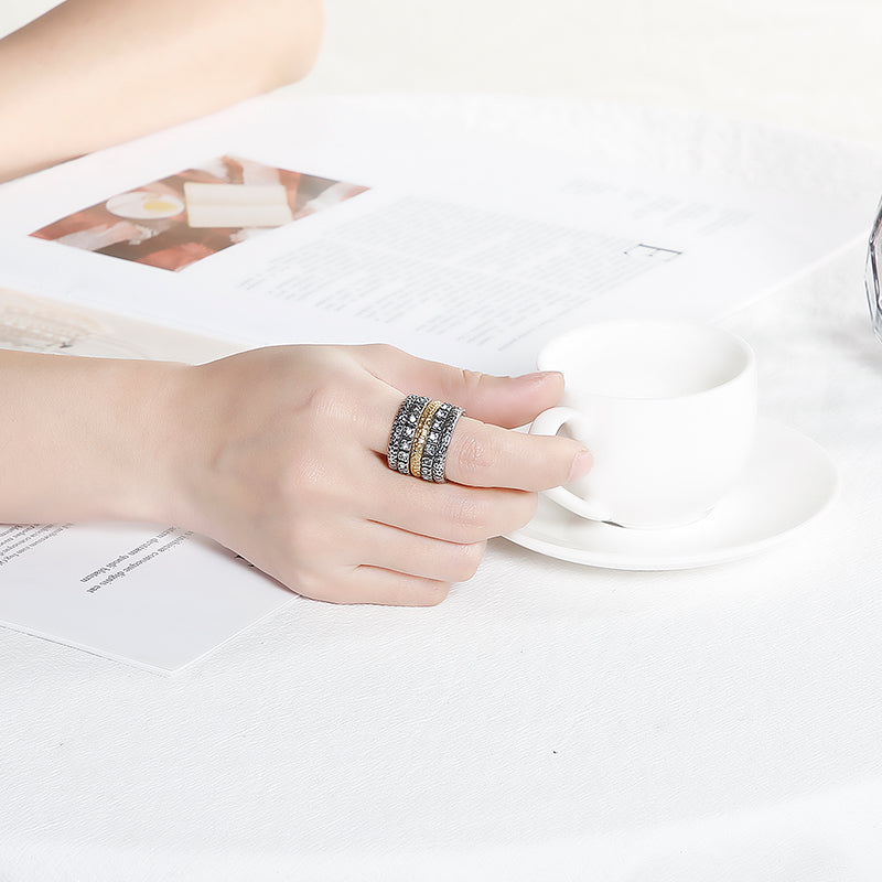 Kings Band Statement Ring