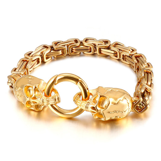 Skull and Square Chain Bracelet