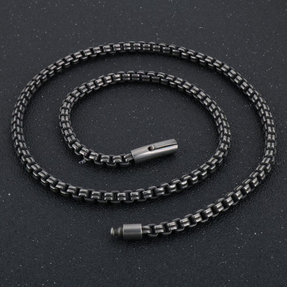 Retro Bubble Link Chain Mens Necklace