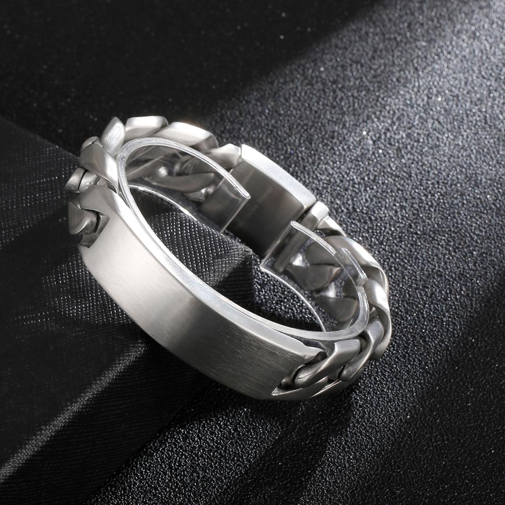 Cuban Link Engravable Bar Bracelet