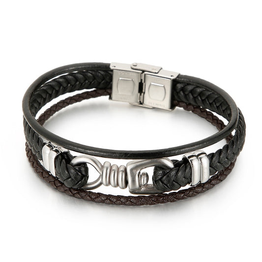 Twisted Hook Leather Bracelet