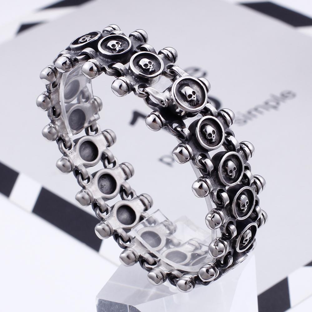 Black Skull Seal Spine Vertebrae Bracelet