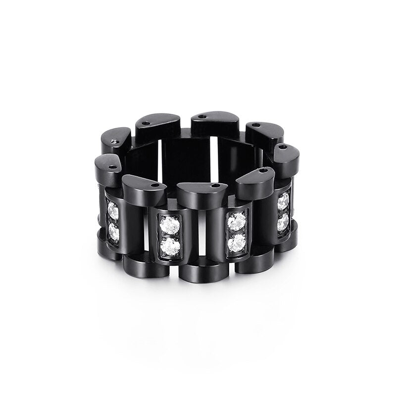 Zircon Watch Chain Ring