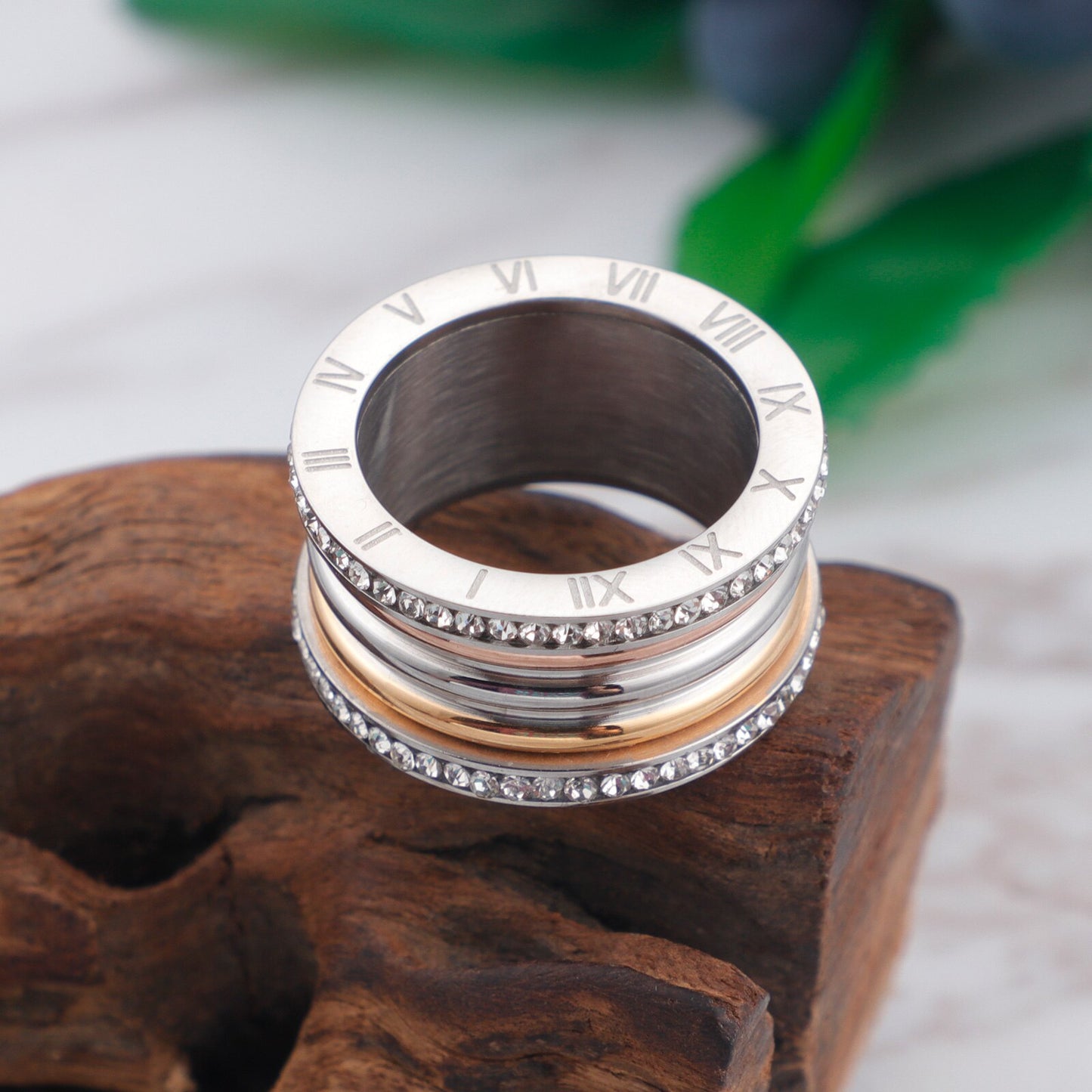 Timekeeper's Roman Numeral Statement Ring