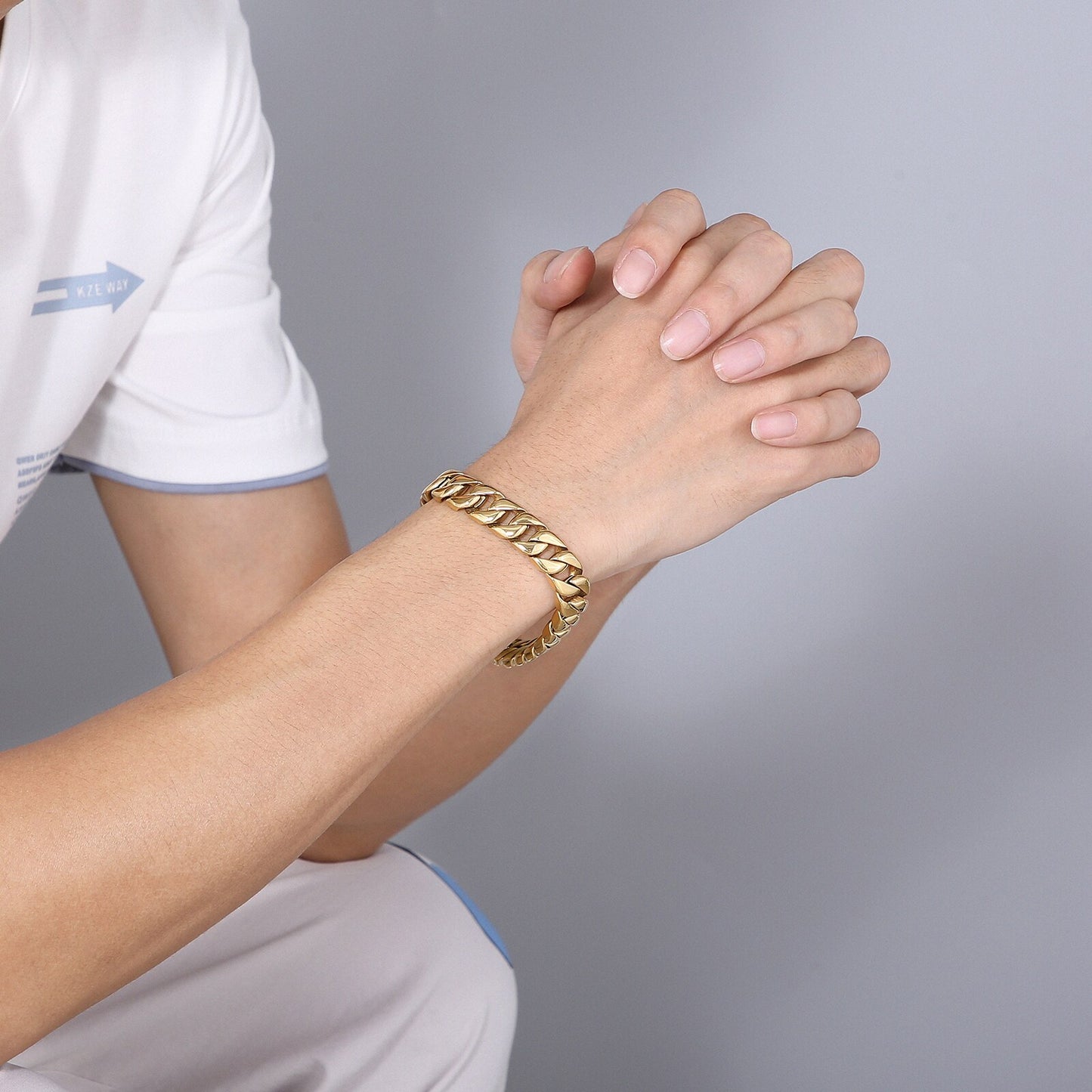 Narrow Cuban Chain Mens Bracelet