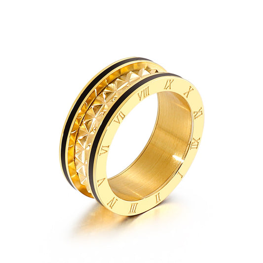 Round Roman Numerals Ring