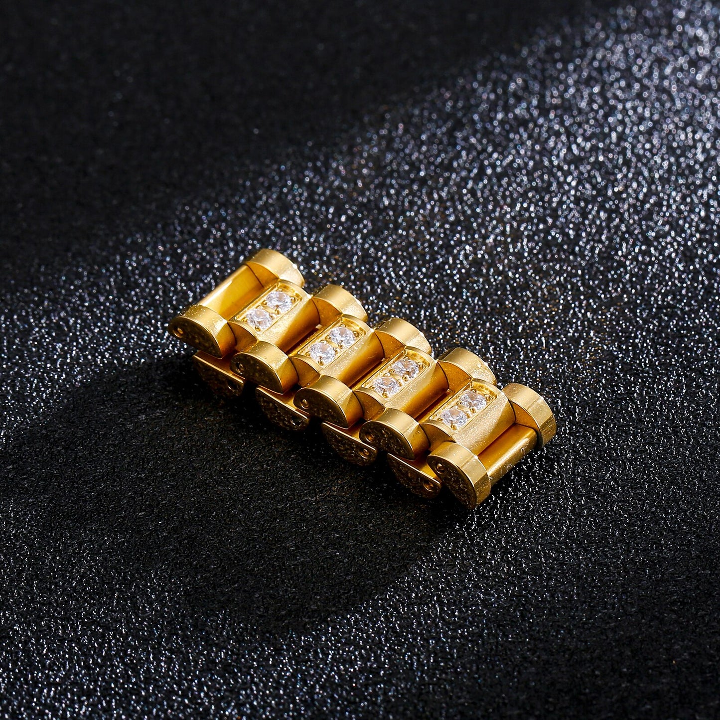Zircon Watch Chain Ring
