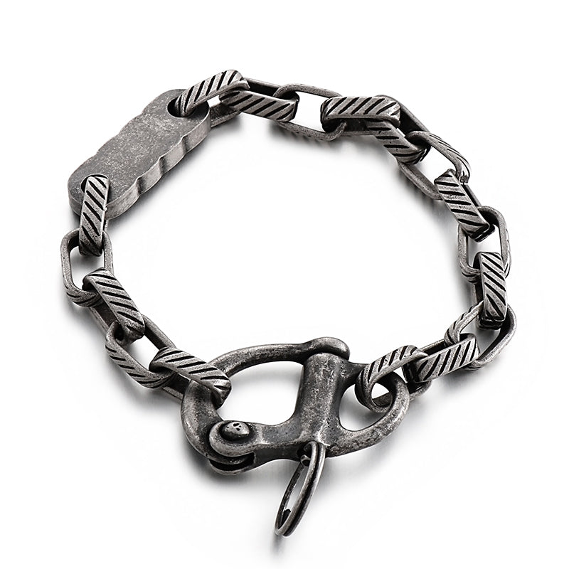 Grenade Clasp Military-Finish Bracelet