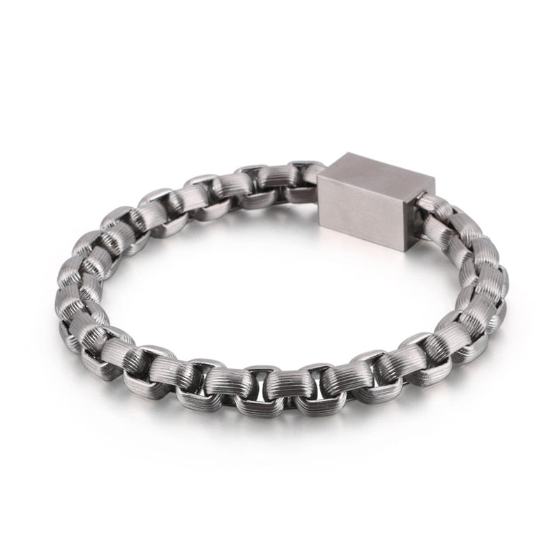 Retro Roll Chain Beaded Hip Hop Mens Bracelet