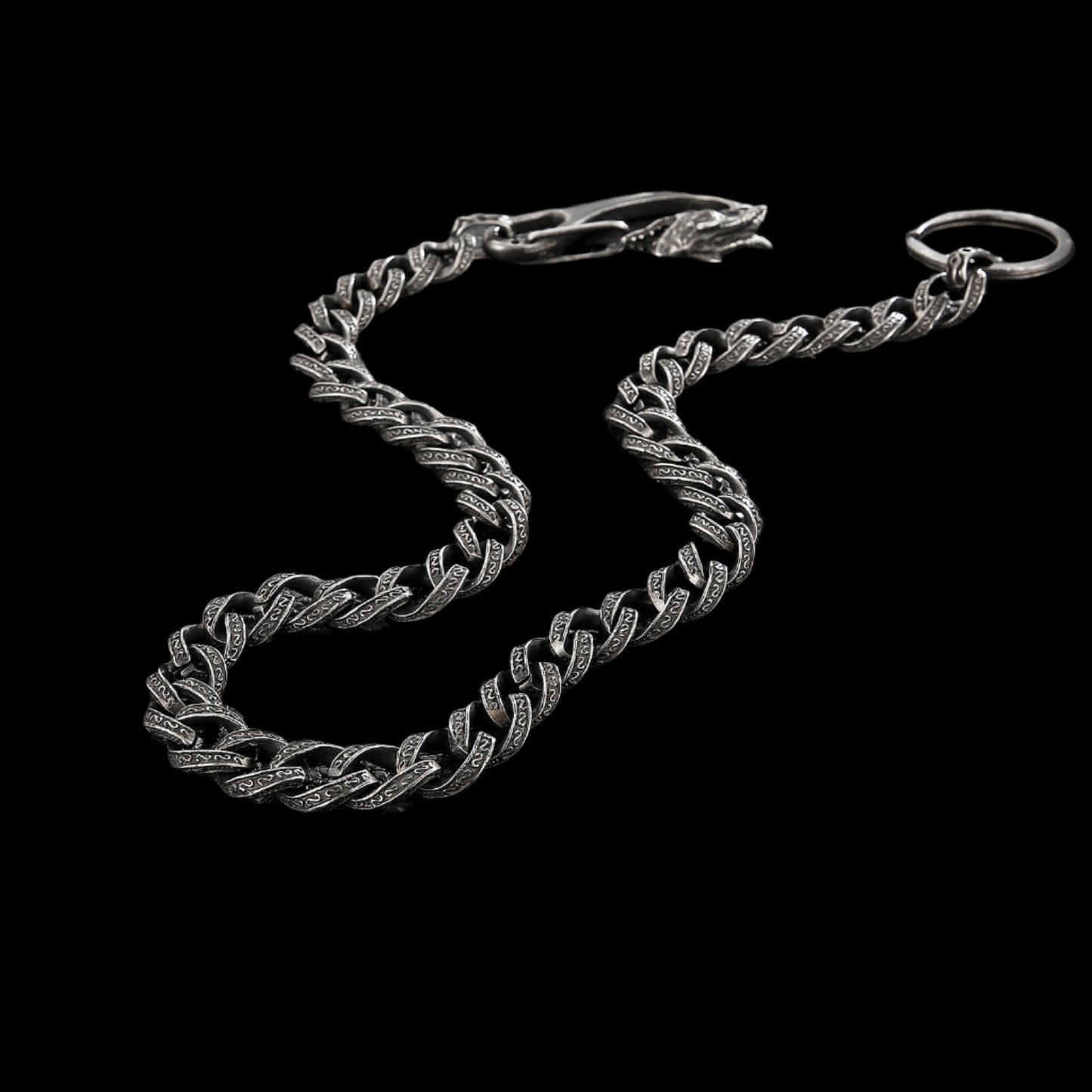 Clasp Dragon Charm Necklace